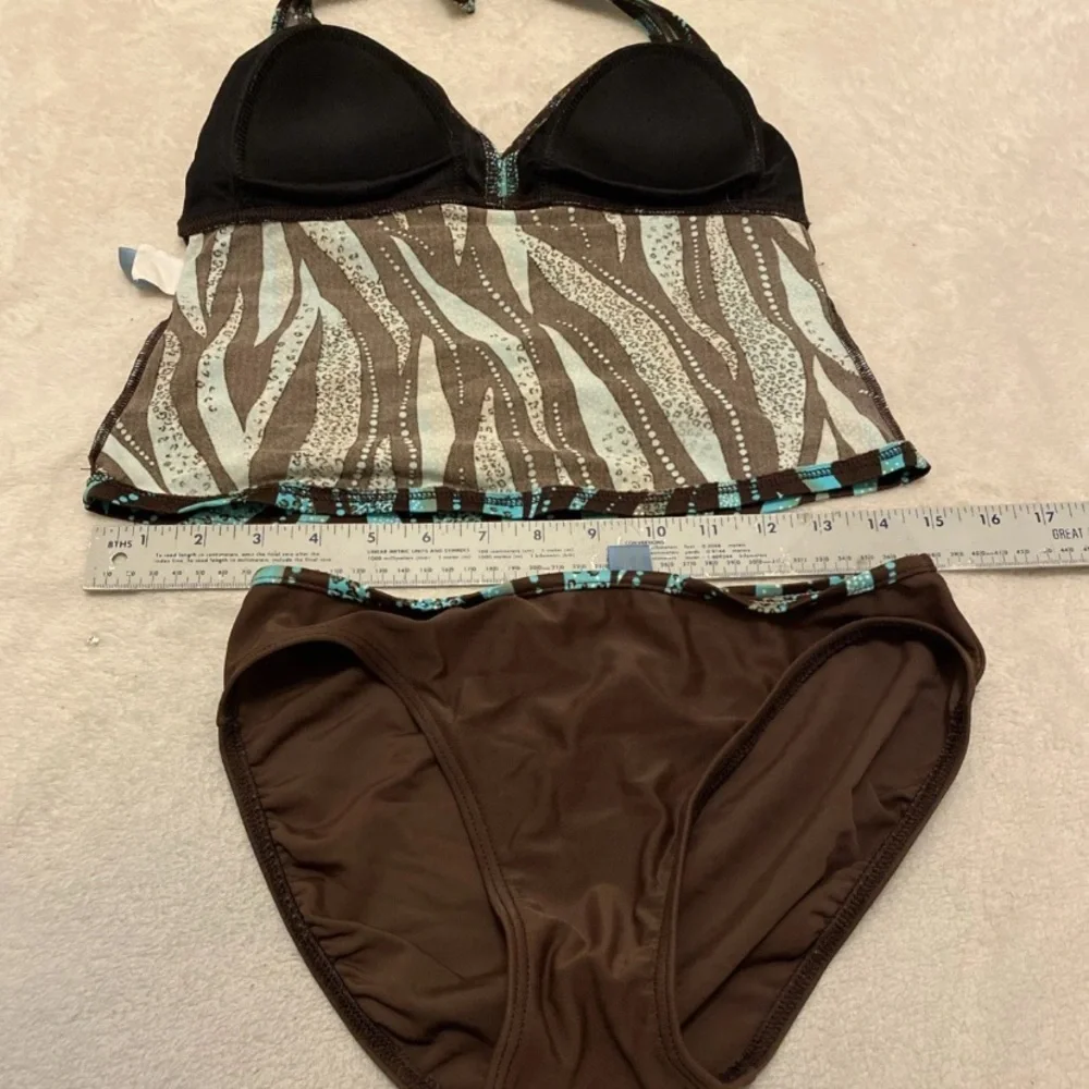 St. John's Bay Aqua and Chocolate Bikini